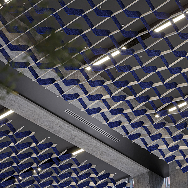 سقف صوتي متموج